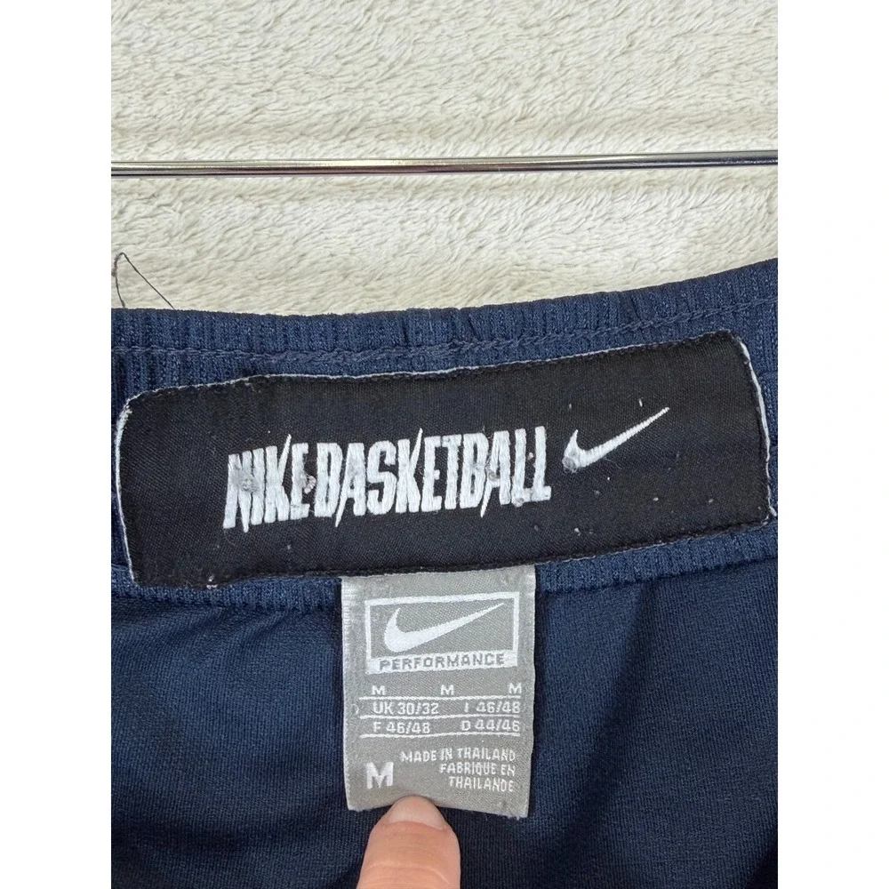 Nike Basketball Performance Shorts Mens Medium Navy Blue White Athletic Gym